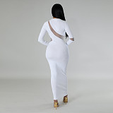 2024 Sexy Transparent Mesh Splicing Slim Nightclub Long Dress NTY-7352