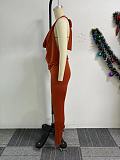 Women Solid Color Halter Backless Tops And Bodycon Pants Two-pieces Sets NY-10863