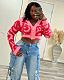 Casual Women V-neck Fleece Slim Knited Tops CY-0044