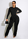 Women Solid Color Bodysuit And Tassel Pants Sets AIL-223