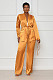 Silk Solid Slim Lace Up Belt Bathrobe Suit CYU-9469