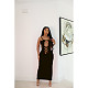 Sexy Backless Hollow-out Lace-up Sleeveless Knitted Long Dress MDF-5398