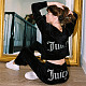 Sporty 2 Pieces Sets Women Velvet Hoodies And Long Pants RS-9795
