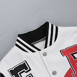 Stylish Printed Women Patchwork Long Sleeves Baseball Jacket RS-24354