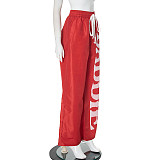 Women's Drawstring Thin Loose Quick-drying Casual Pants Black RS-K24PT323