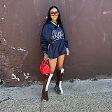 Street Style Women Long Sleeves Printed Loose Sweatshirt RS-07234
