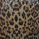 Women Leopard Print Straps Sequin Sexy Package Hips Mini Club Dress BY-7078