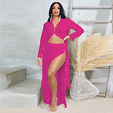 Women's Long Sleeves Solid Color Fashion Breasted Trouser Suits YF-10778