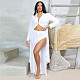 Women's Long Sleeves Solid Color Fashion Breasted Trouser Suits YF-10778