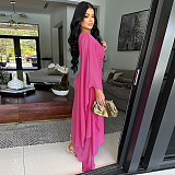 Sexy Oblique Shoulder Solid Color Chiffon Party Long Dress YF-10795