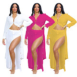 Women's Long Sleeves Solid Color Fashion Breasted Trouser Suits YF-10778