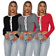 Casual Solid Color Wool Cardigan Short Top Sweater ASL-6757