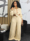 New Women's Long-sleeved Loose Casual Shirt Casual Wide-leg Trouser Suit SFY-506