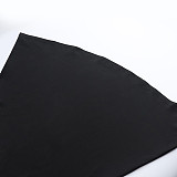Black Sexy Backless Bowknot  High Neck Bodycon Maxi Dresses SUM-24422