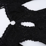 Black Sexy Backless Halter Bandage Women Romper SUM-24316