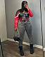 Women's Embroidered Flame Patchwork Biker Leather Jacket NIYA-8180