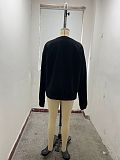 Women's Loose Casual Crew-neck Pleated Fashion Women's Hoodie HX-8857