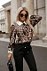 Fashion Women Leopard Print Lapel Neck Long-sleeved Shirt HX-8859