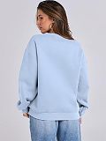 Women's Loose Casual Crew-neck Pleated Fashion Women's Hoodie HX-8857