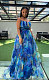 Stylish Mesh Patchwork Straps Split Long Dress NY-10899