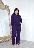 Women Solid Color Hoodies And Long Pants Casual 2 Pieces Sets MK-3208
