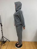 Women Solid Color Hoodies And Long Pants Casual 2 Pieces Sets MK-3208