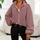Casual Women Long Sleeve Solid Color Zipper Jackets Top JLY-6780