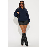 Casual Women Lapel Collar Pullover Knitted Sweater Top ASL-6762