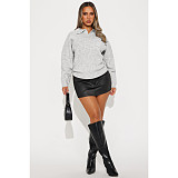 Casual Women Lapel Collar Pullover Knitted Sweater Top ASL-6762