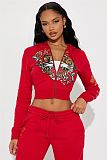 Women Casual Printed Hoodie 2 Pieces Sets RS-55010-1