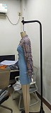 Fashion Women Lapel Collar Splicing Hollow Out Denim Mini Dress NTY-7484