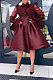 Lady Patchwork Mesh Shirt And Hem Long Skirts Solid Color Two-pieces Sets ​NY-10918