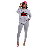 Casual Women Printed T-shirt And Bodycon Pants Two-Piece Sets XMY-9501