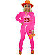 Women Round Neck T-shirt And Long Pants Sporty Sets XMY-9507