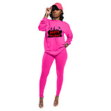 Casual Women Printed T-shirt And Bodycon Pants Two-Piece Sets XMY-9501