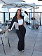 Fashion Patchwork Color Women Sporty 2 Pieces Sets SFY-612
