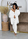 Women Solid Color V-neck Buttons Cardigan Bodycon Pants Sweater Sets CN-0222
