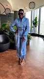 Women Long Sleeve Zipper Crop Top And Pockets Pants 2 Pieces Sets NY-3329