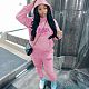 Casual Women's Hoodie Printed Fleece Tracksuit 2 Pieces Sets DN-5999G15