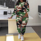 Women Camo Print Round Collar Full Sleeves Casual Two-piece Set ZNN-SME000