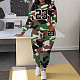 Women Camo Print Round Collar Full Sleeves Casual Two-piece Set ZNN-SME001
