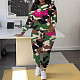 Women Camo Print Round Collar Full Sleeves Casual Two-piece Set ZNN-SME006