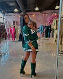 Fashion Women Cardigan Sweater And Short Skirt Sets MEM-88608