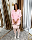 Fashion Women Cardigan Sweater And Short Skirt Sets MEM-88608