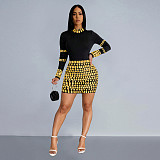 Fashion Women Long Sleeve Hot Drilling Package Hip Mini Dresses BY-7138