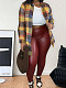 Plus Size Women Lapel Buttons Full Sleeves Blouse Coat TB-6479