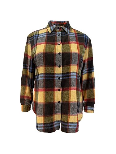 Plus Size Women Lapel Buttons Full Sleeves Blouse Coat TB-6479