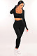 Sports Rib Fabric Square Neck Yoga Set MZ-2822