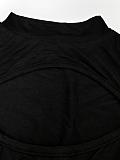 Black Sexy Hollow Out Tops And Tight Pants Women Two Pieces Sets SH-390920
