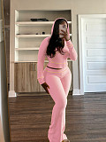 Leisure Sets Women Long Sleeves Zipper Hoodies And Long Pants CH-24058